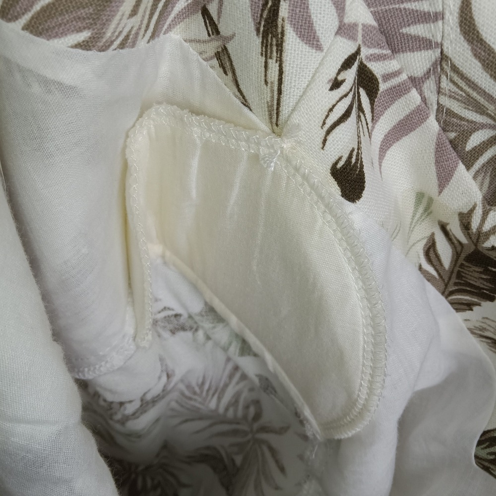 Solitaire Women's Tropical Leaf Print Linen Blend Blazer Jacket Size L - Picture 6 of 15